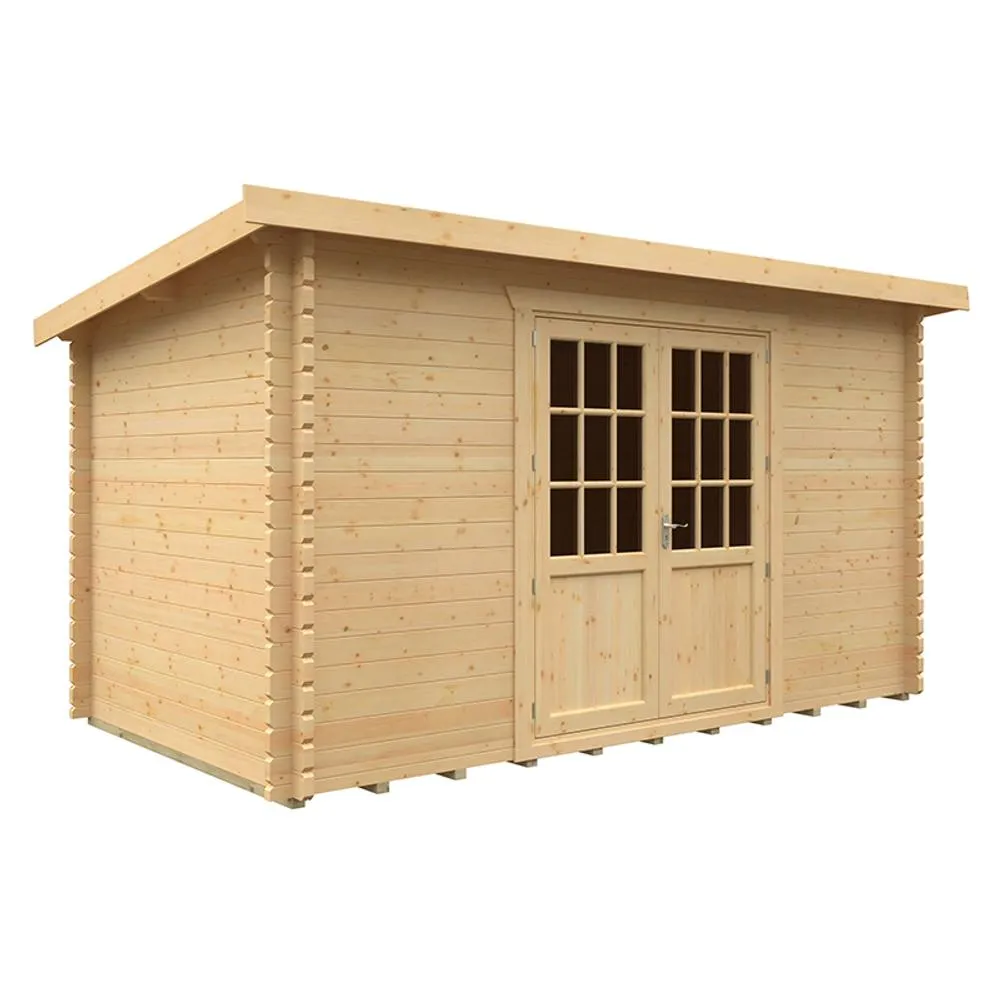 Buttercup Farm 14x8w The Kingsley Plus 44mm Cabin - L415 x W235 x H232.8 cm in Natural