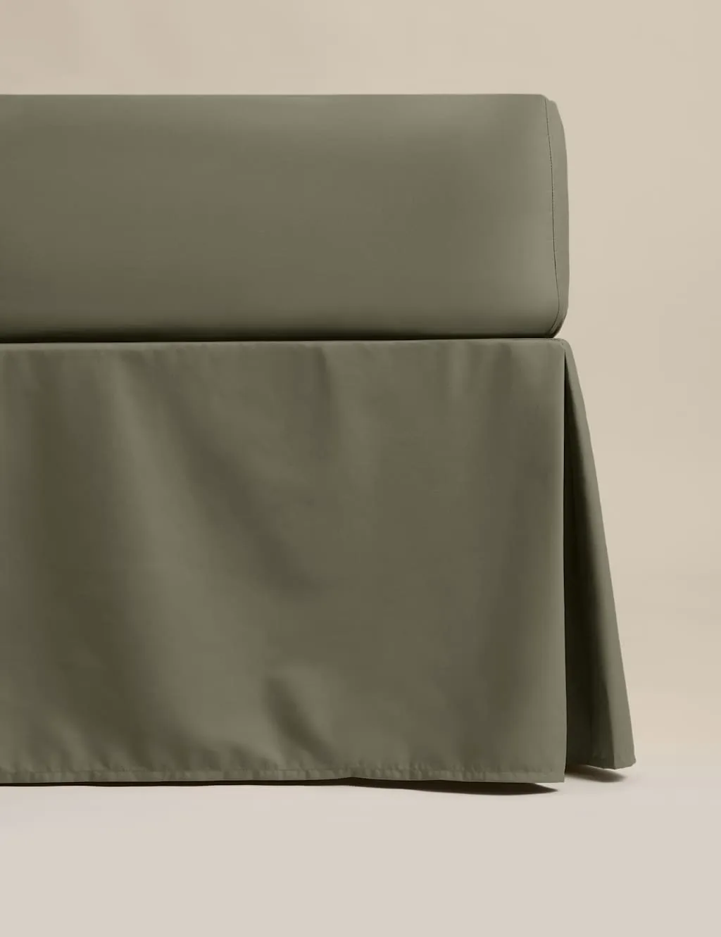 M&S Pure Egyptian Cotton Valance Sheet Khaki