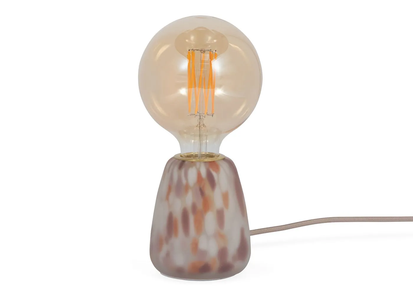 Heal's Confetti Glass Table Lamp Soft Pink/Natural