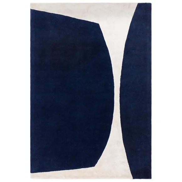 Asiatic Matrix Signature Indigo Wool Rug 4