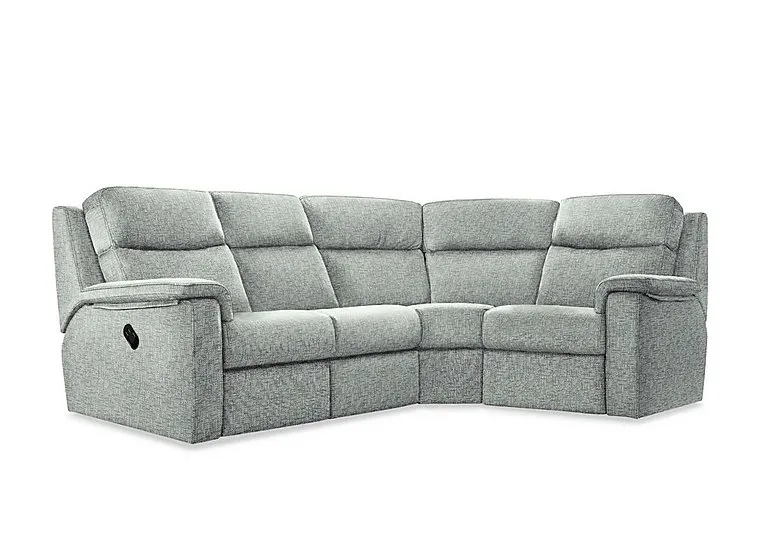 Thornbury Fabric Manual Recliner Left Hand Facing Corner Sofa - Remco Duck Egg