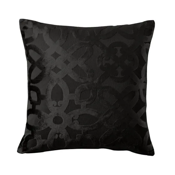 Catherine Lansfield Lattice Cut Velvet Square Cushion 3