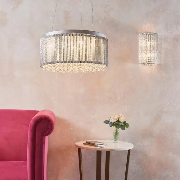 Vogue Galina Crystal Wall Light Chrome 6