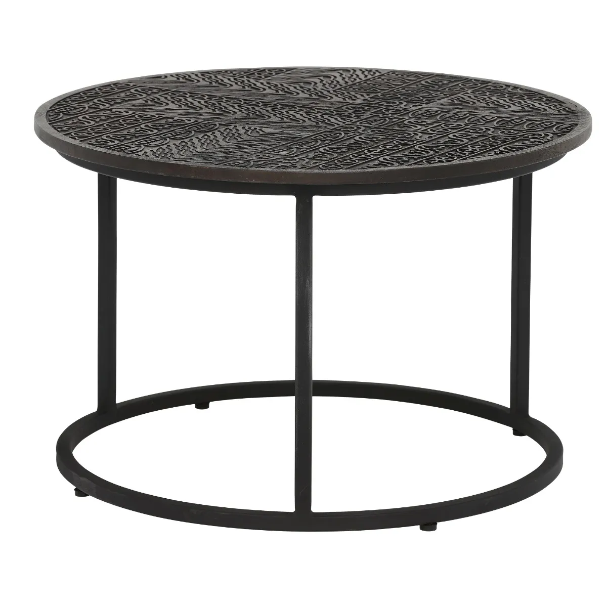 Inca Mango Wood Coffee Table in Ebony Finish
