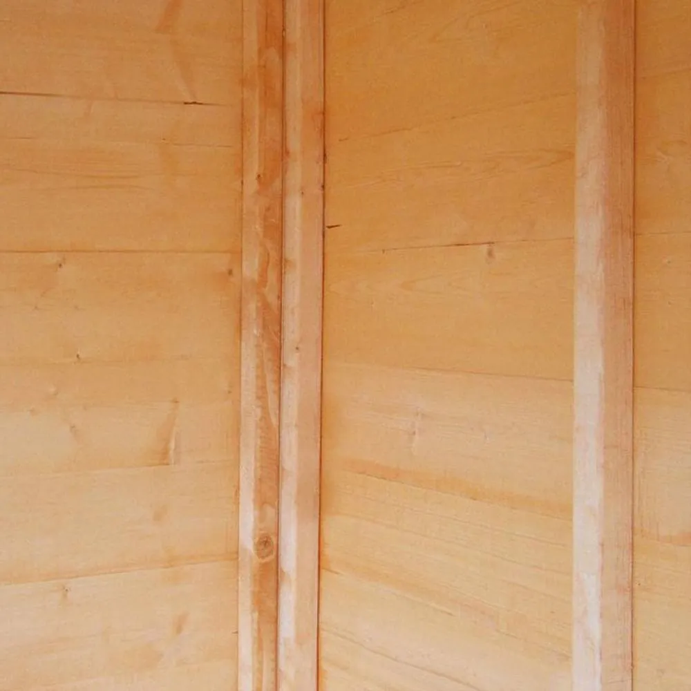 Shires Sandringham 10 x 6 Feet Double Door with Fixed Window Summerhouse in Light Brown 4