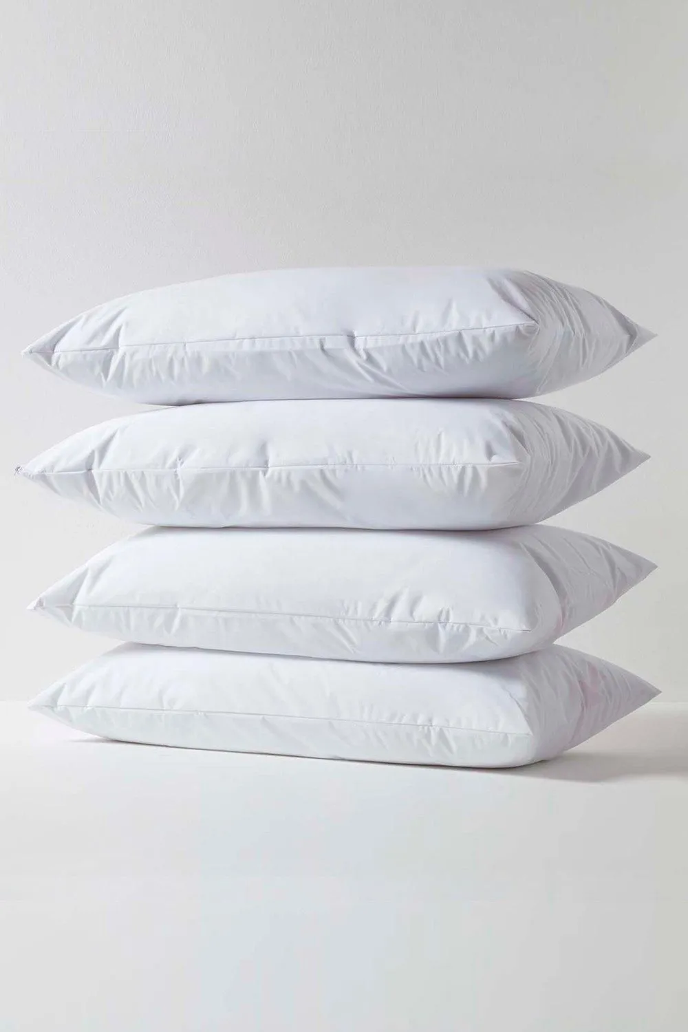 Homescapes Waterproof Pillow Protectors King Size, Pack of 4 in White 2
