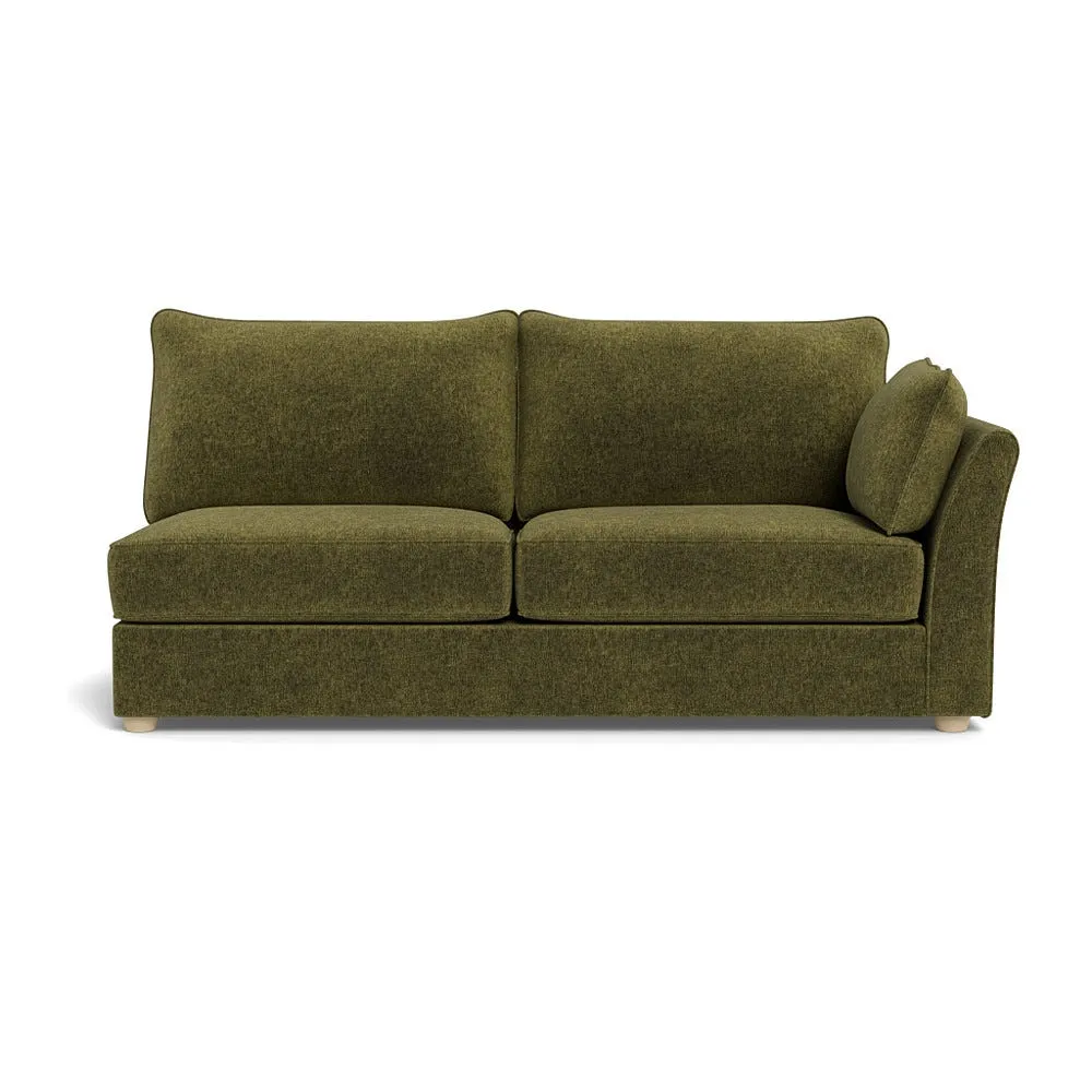 Heal's Tailor Large Unit Right Hand Facing Boucle Velvet Wilder Natural Beech Feet 1