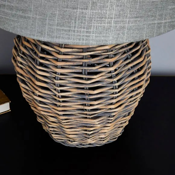 Lari Split Weave Wicker Table Lamp 4
