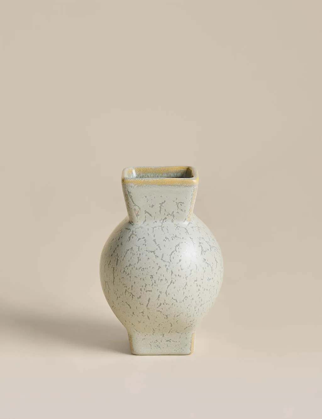 M&S Small Round Flare Ceramic Vase Blue
