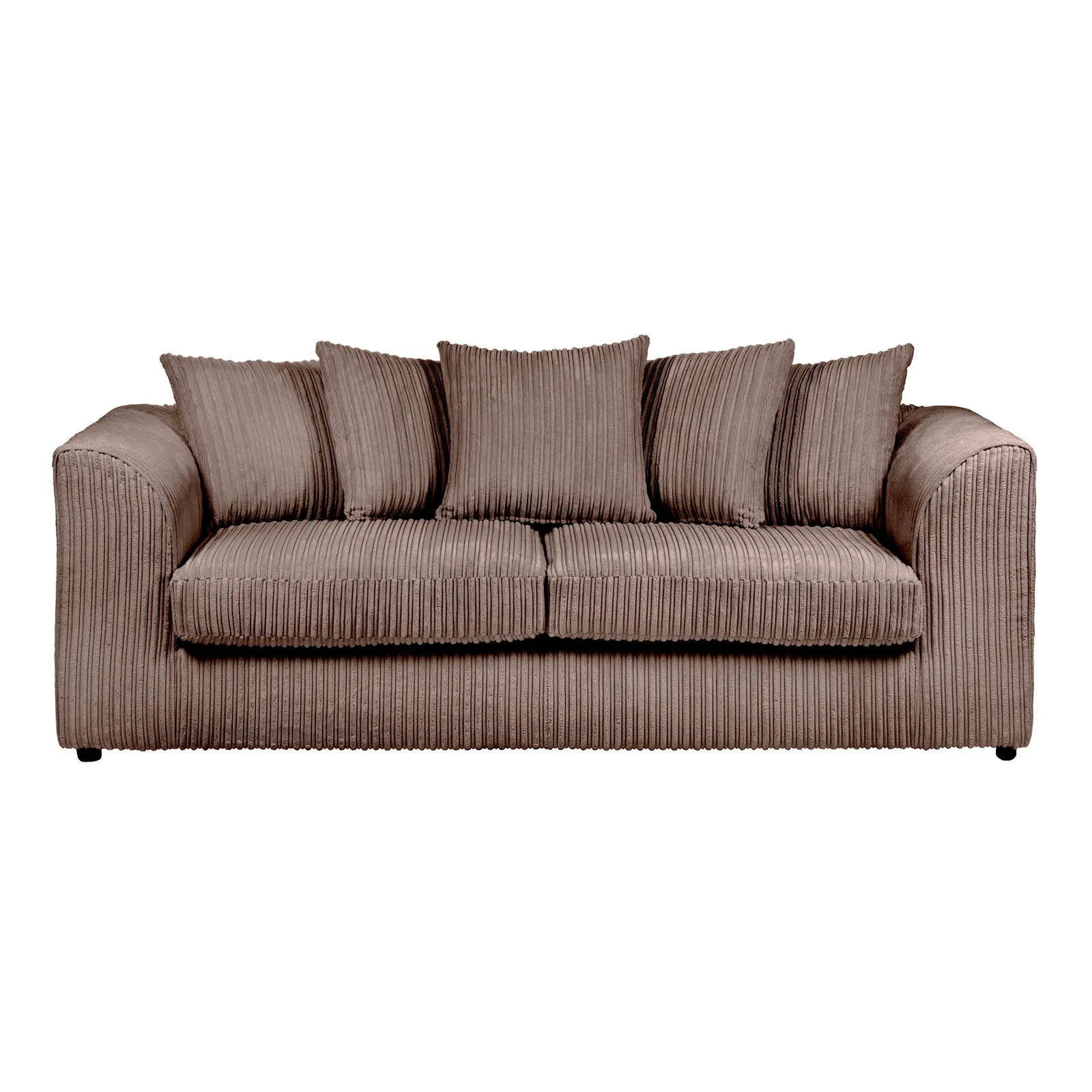 Blake Jumbo Cord 3 Seater Sofa Brown