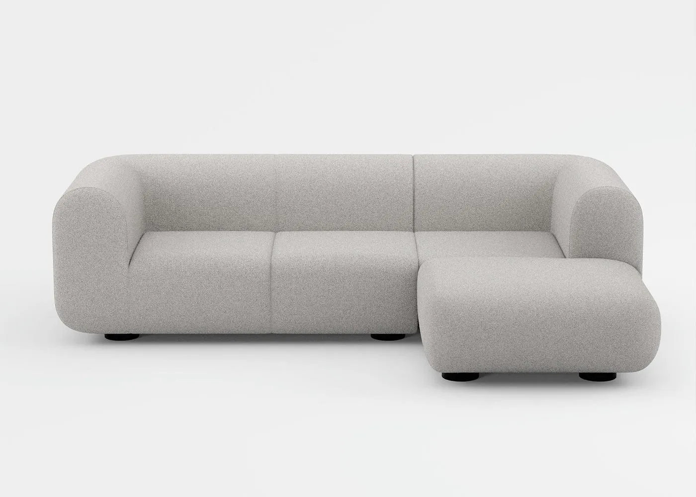 Tom Dixon Plump Corner Sofa Config 5 Hallingdal 0110 Black Legs 1
