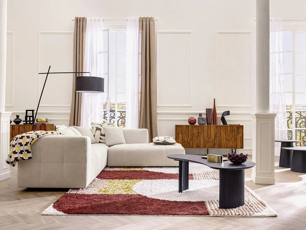 Vente-unique Oak Veneer Nesting Coffee Tables - Black - PIARI 5