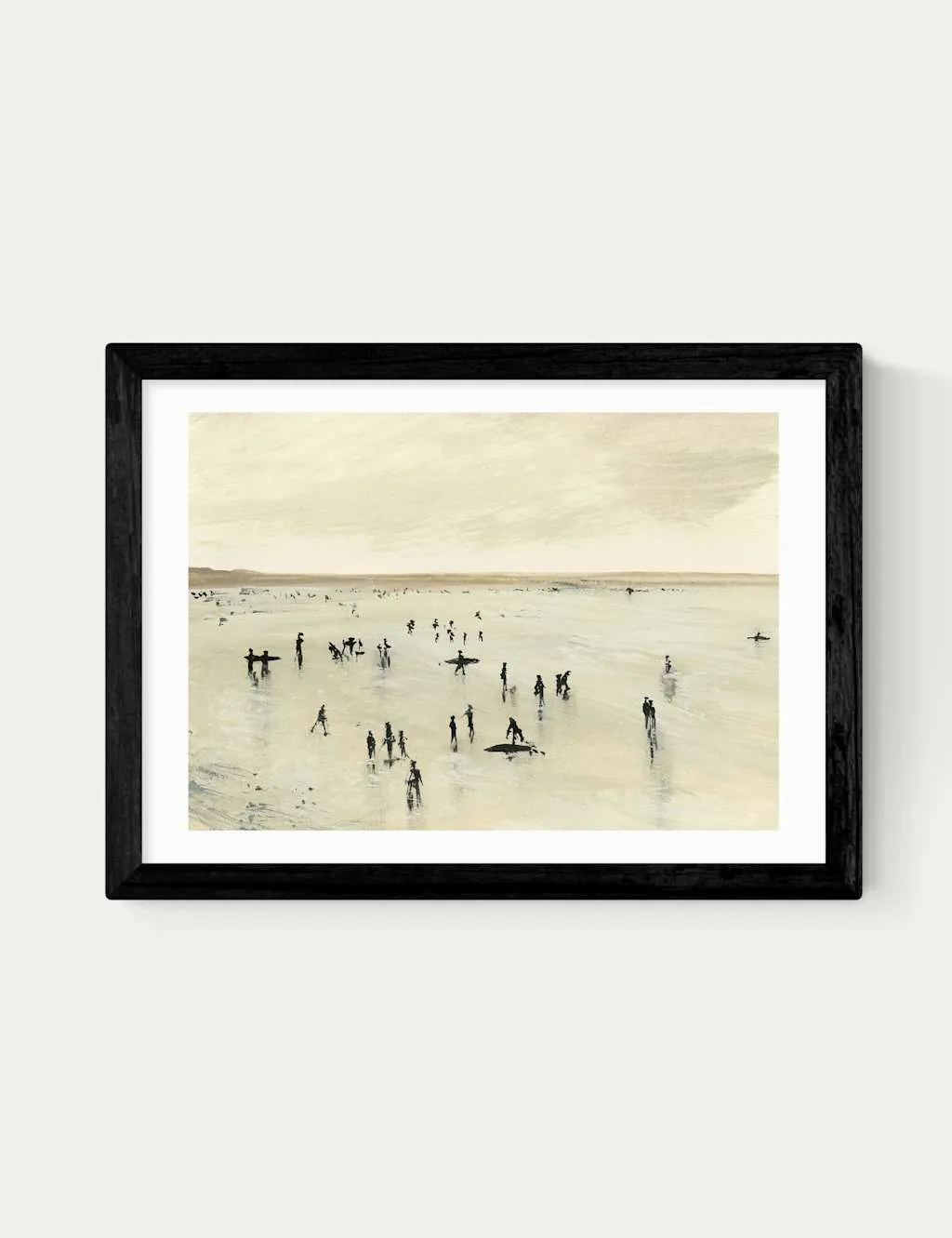 East End Prints Croyde Framed Art Print Black
