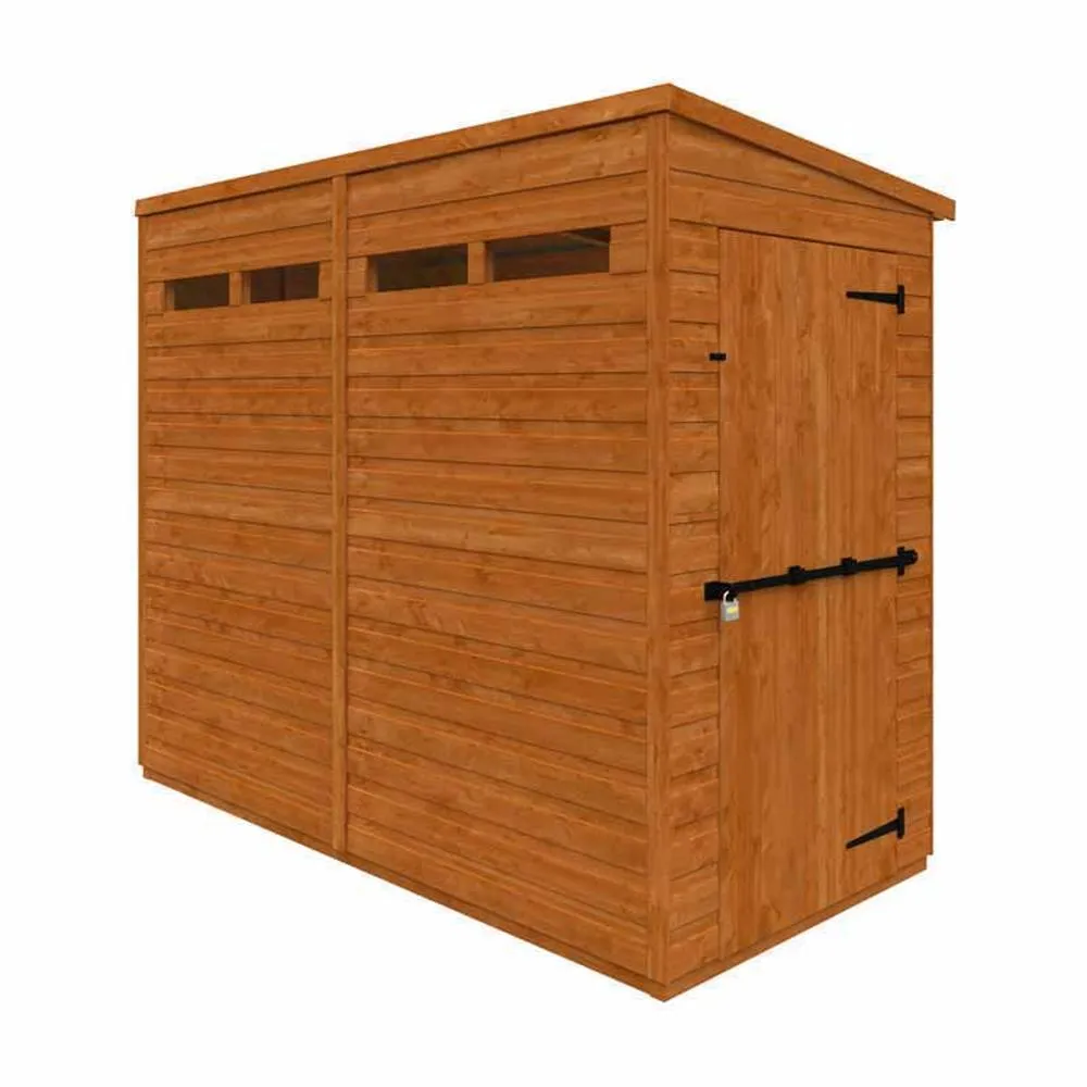Buttercup Farm 8x4 Flex Pent Security 12mm Flex - L238.8 x W115 x H203 cm in Burnt Orange