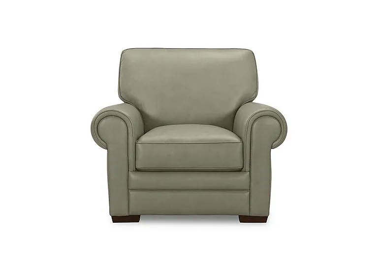 Carrick Leather Armchair - Sage - Sofas and Armchairs