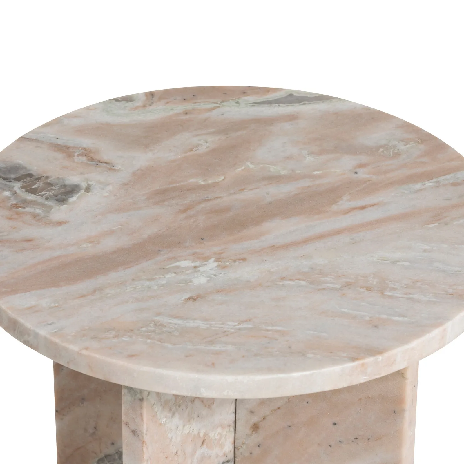 Santana Side Table Marble, Round, Brown | Barker & Stonehouse 4