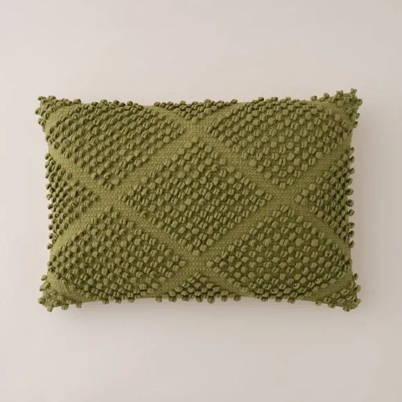 Bobble Diamond Dyed Jersey Rectangle Cushion 3