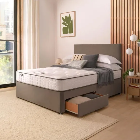 Silentnight Divan Bed With Velvet Paris Headboard and 800 Pocket Sprung Mattress 3
