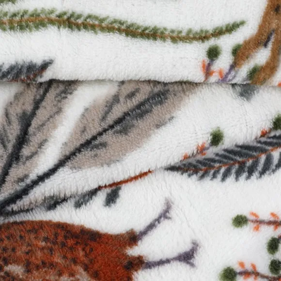 Woodland Printed Fleece Throw Blanket 6