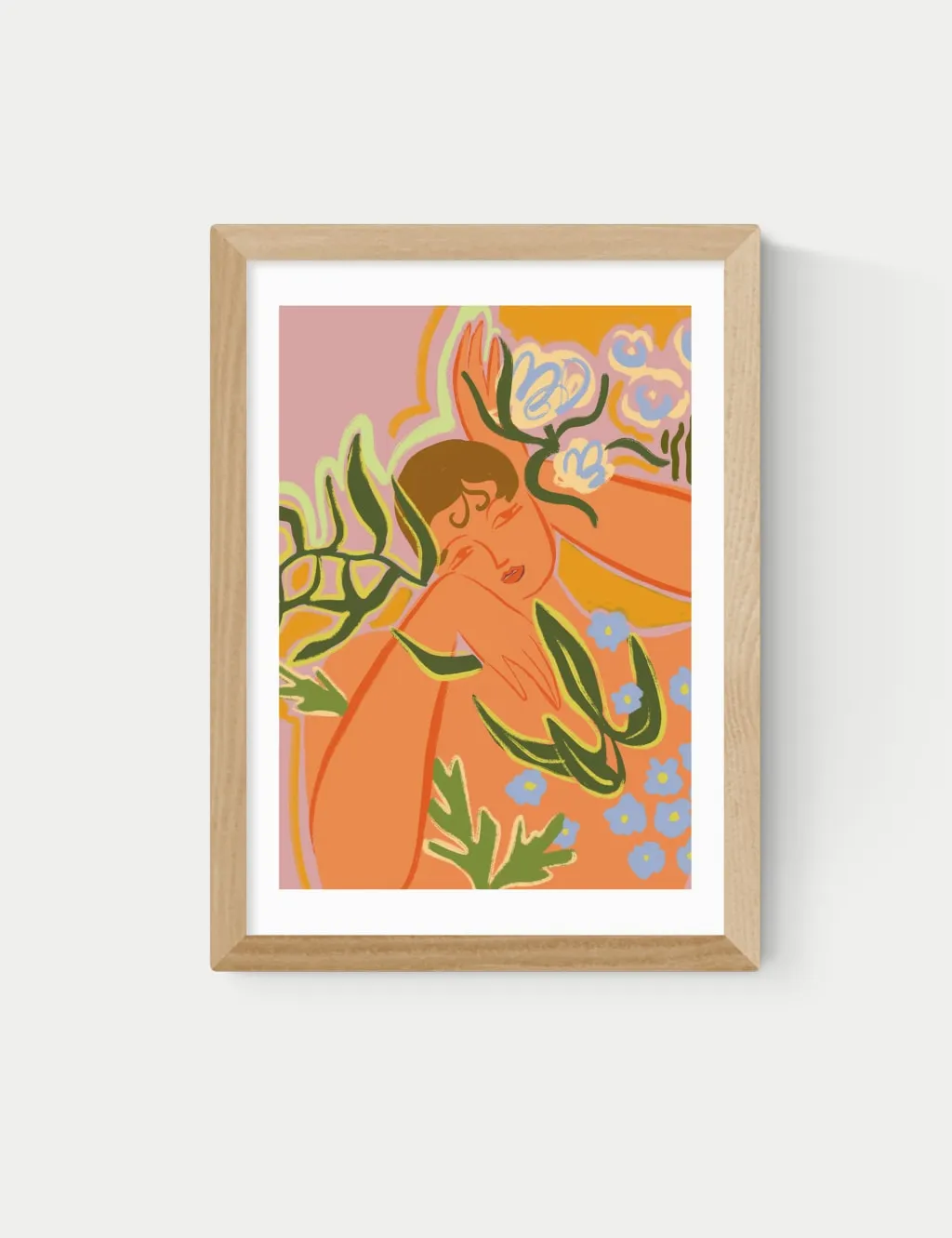 East End Prints Flourish Framed Art Natural