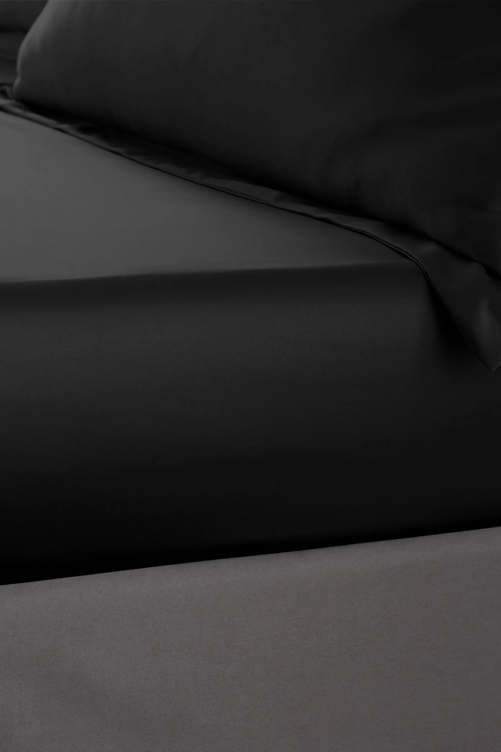 Catherine Lansfield 'Silky Soft Satin' 30cm Depth Sheet in Black 1