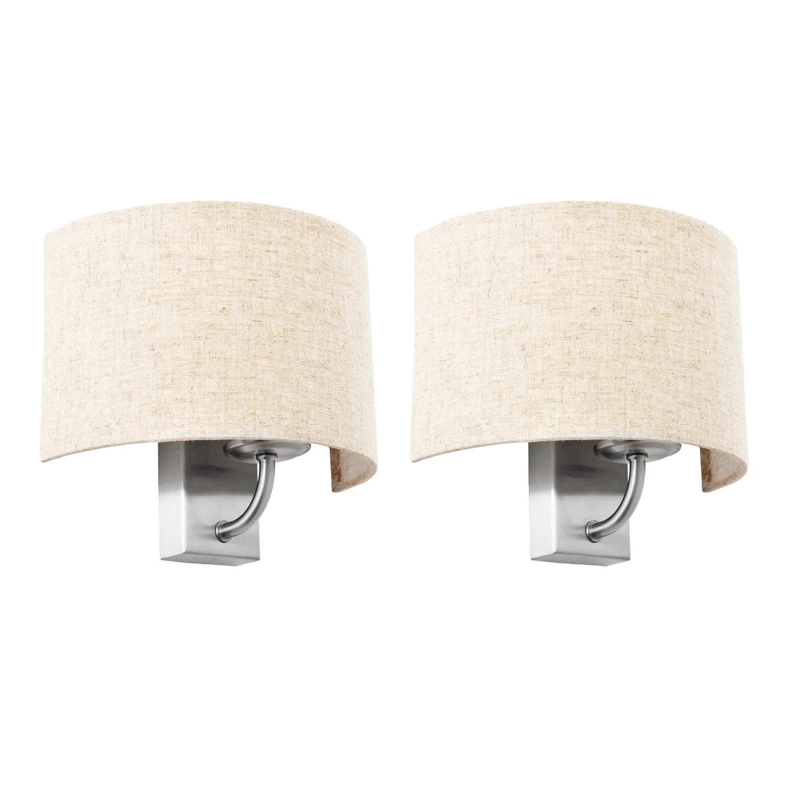 Set of 2 Preston Natural Shaded Wall Lights
