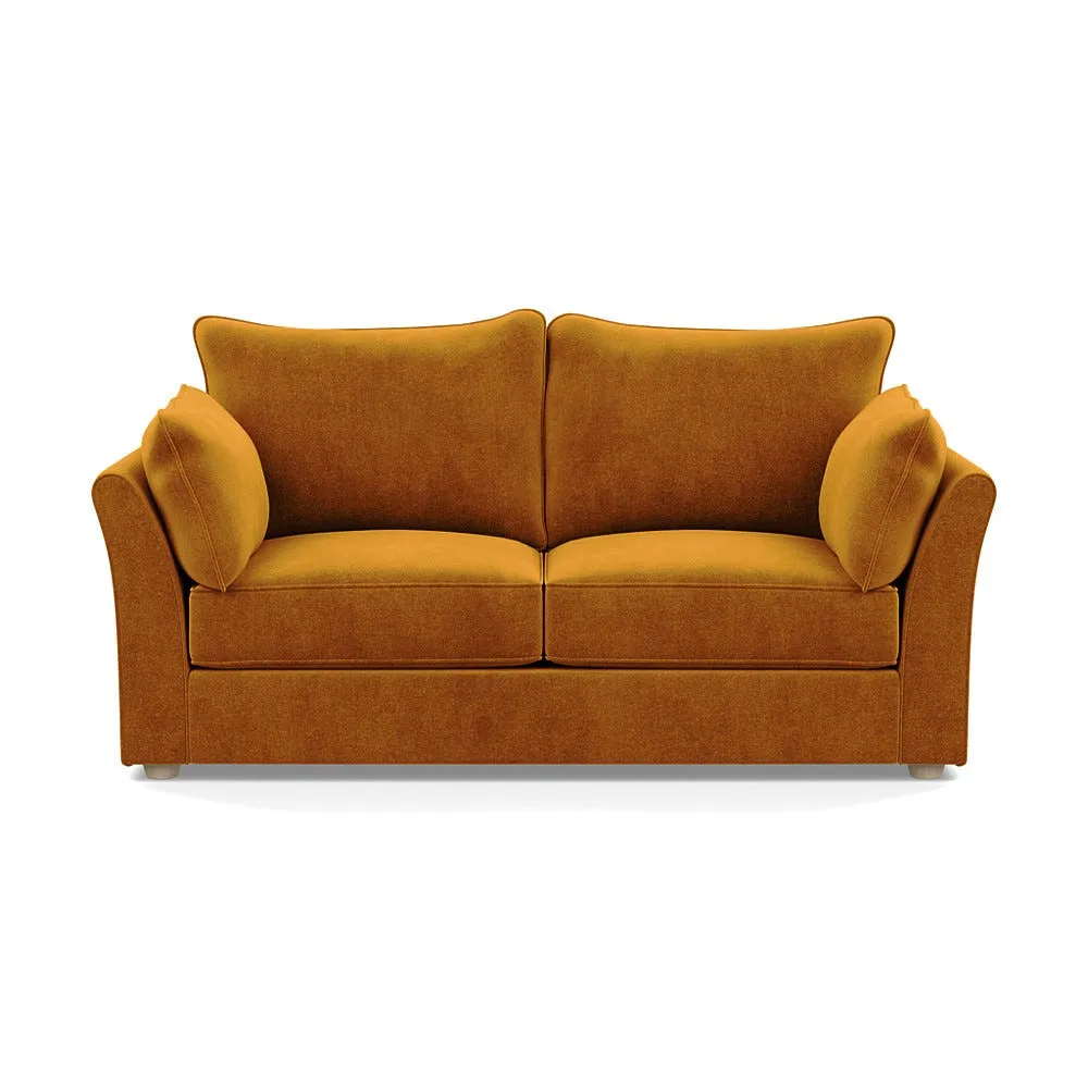 Heal's Tailor 3 Seater Sofa Smart Luxe Velvet Cognac Natural Beech Feet 1