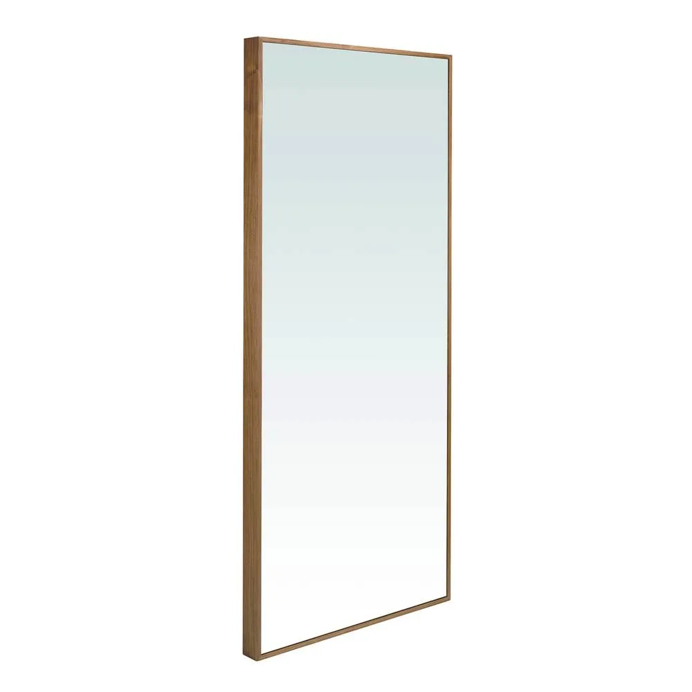 Angel Cerda Rectangular Walnut Veneer Wall Mirror 88x200 cm
