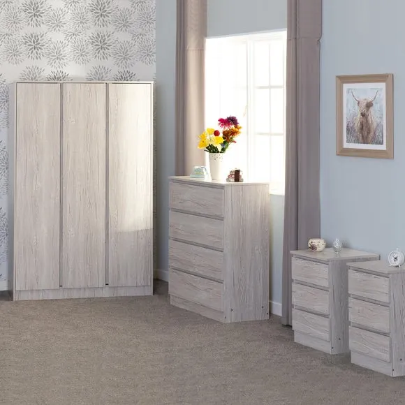 Walker Triple Wardrobe Bedroom Furniture Set 1