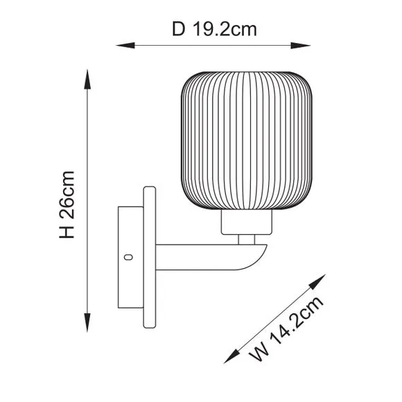 Vogue Tamara Ribbed Wall Light 6