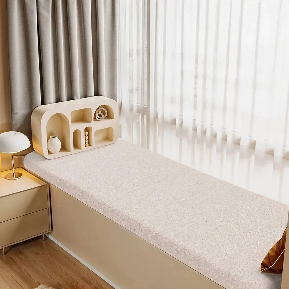 SPETLEK 1M Long Bench Cushion Seat Pad White in Beige