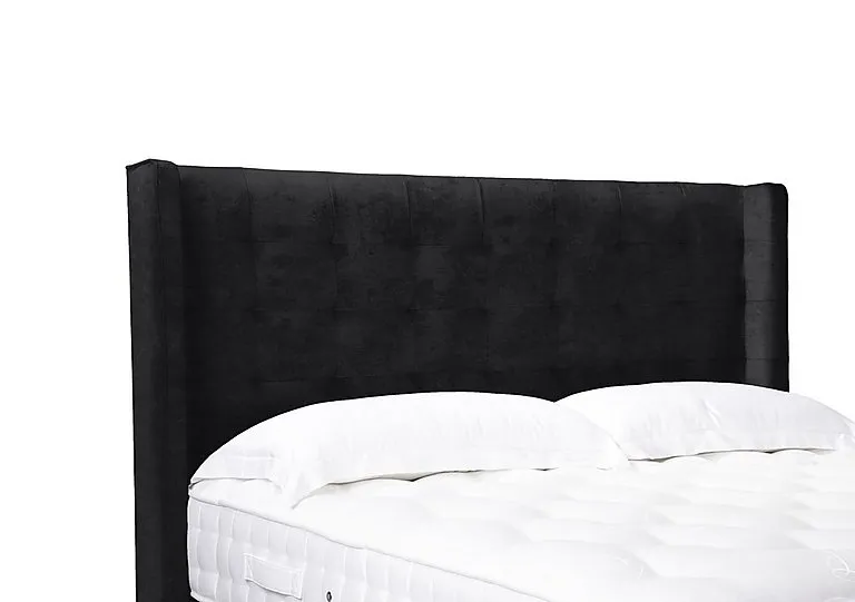 Artisan Collection Onyx High Floor Standing Headboard - Single - Plush Ebony