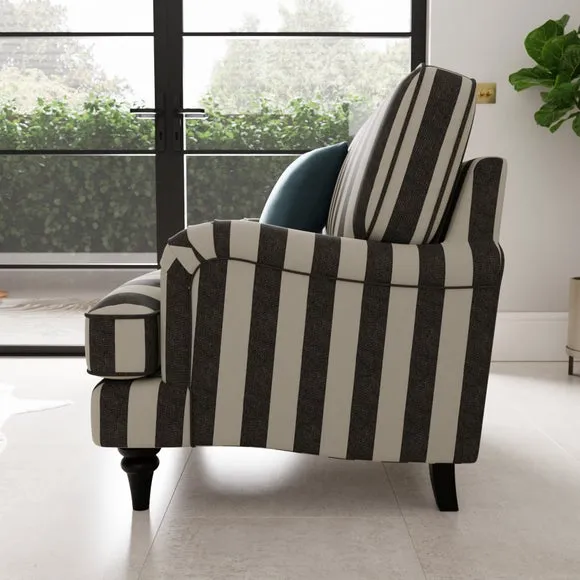Beatrice II Woven Stripe Snuggle Chair 3