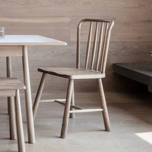 Denton Set of 2 Dining Chairs, Oak