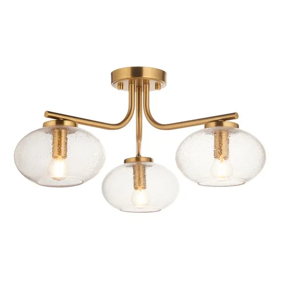Vogue Jarred 3 Light Semi Flush Ceiling Light 5