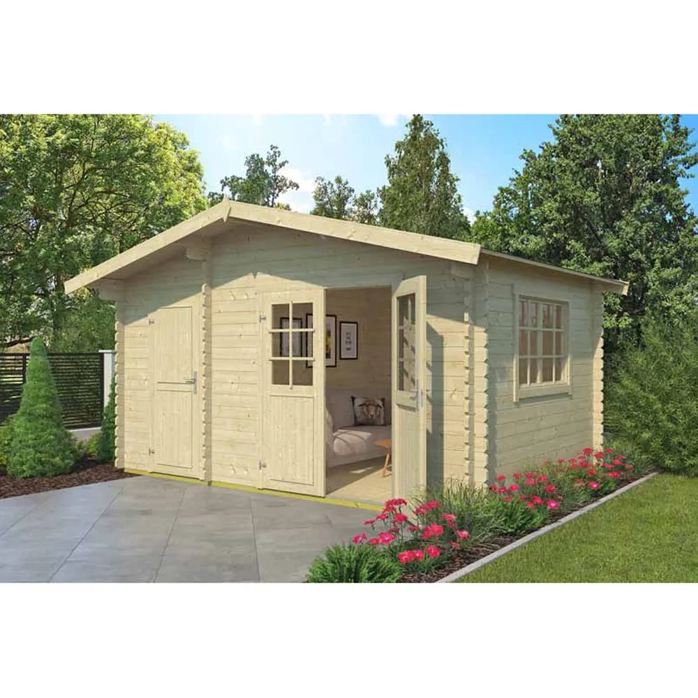 Lasita Maja Ltd Keila 34-Log Cabin, Garden Room, Home Office - L475.9xW350xH256.5 cm in Natural