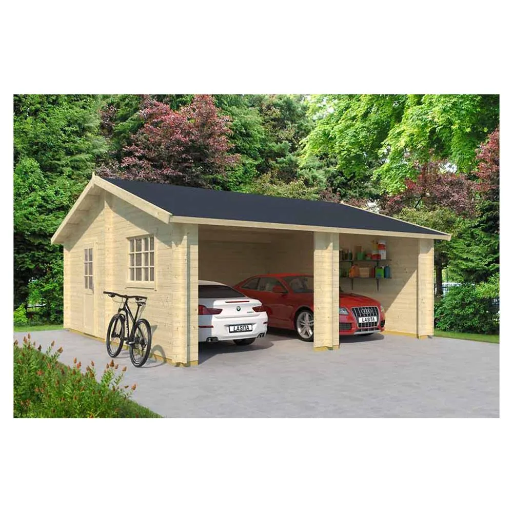 Lasita Maja Ltd Falkland-Log Cabin, Garden Room, Home Office - L635xW628.6xH313.5 cm in Light Tan 3