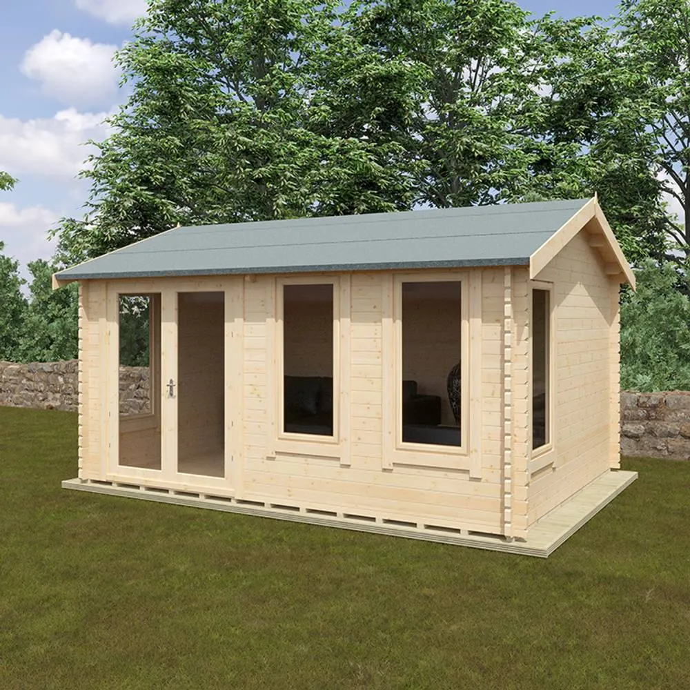 Buttercup Farm 16x12 The Sherborne 44mm Cabin - L475 x W355 x H282.9 cm in Natural 6