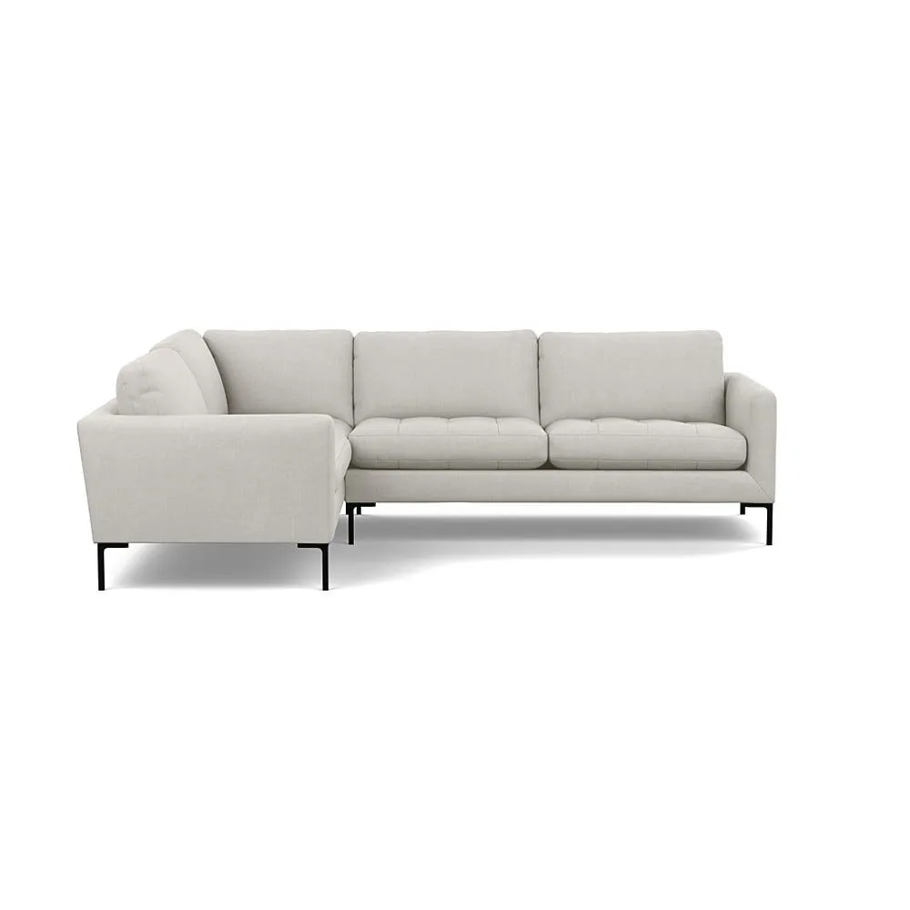 Heal's Eton Left Hand Facing Corner Sofa Capelo Linen-Cotton Sea Salt Black Feet 1