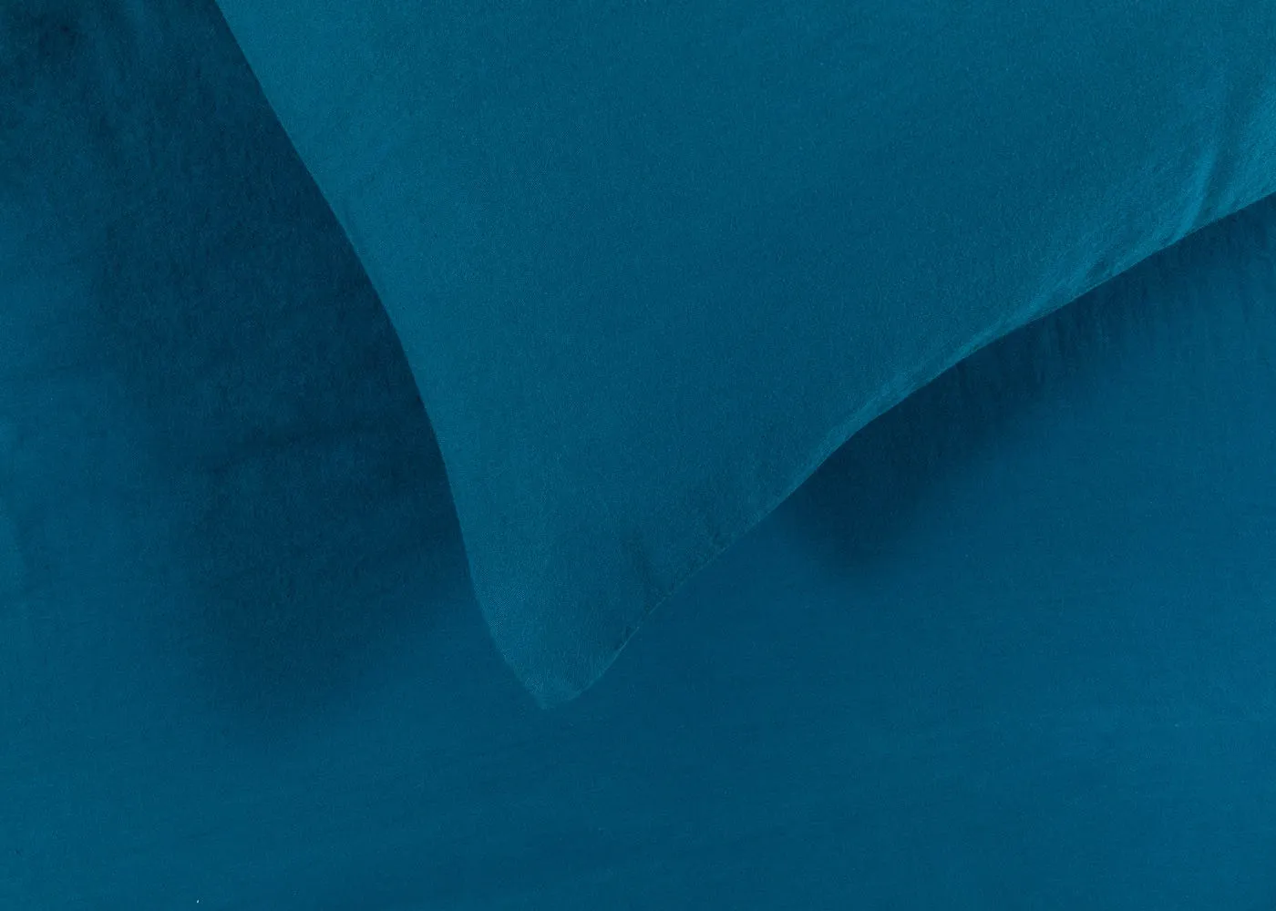 Heal's Organic Cotton Sateen Petrol Blue Fitted Sheet Single