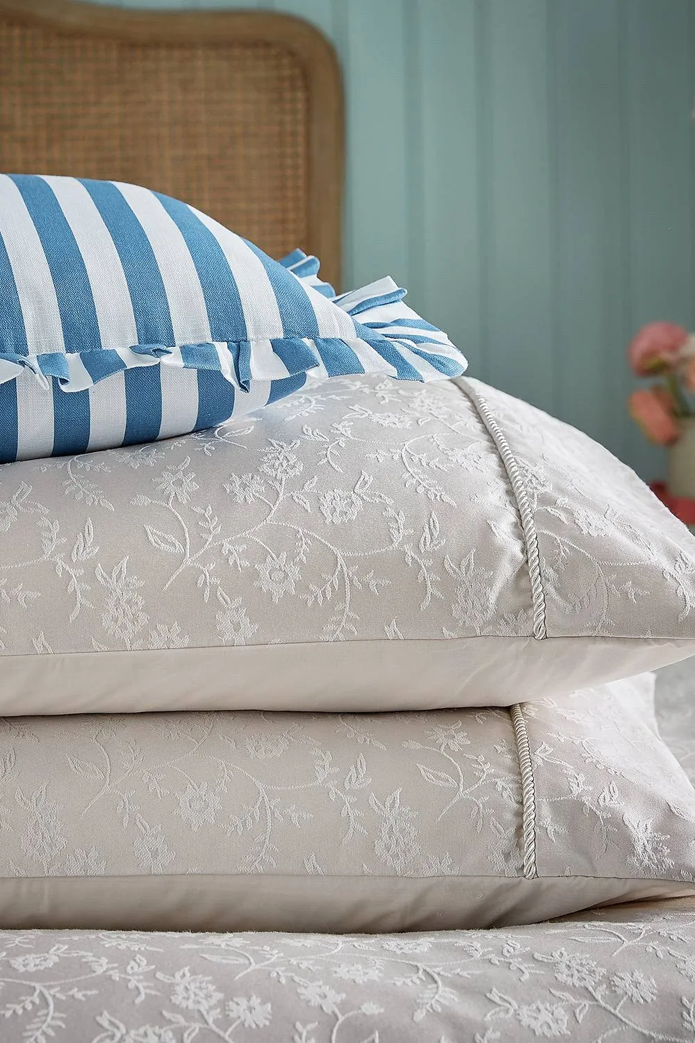 Helena Springfield 'Floral Trail' Jacquard Duvet Cover Set in Cream 5