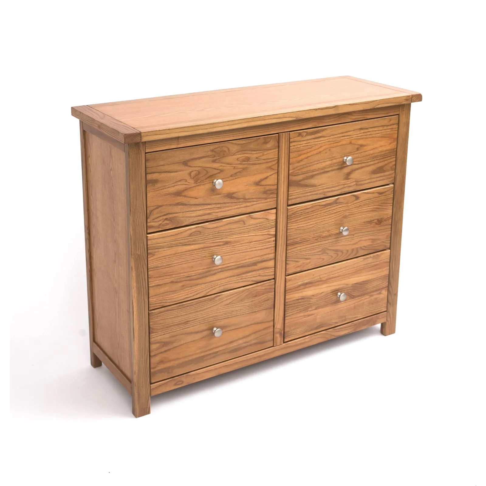 Cabinet Bits Trivento 6 Drawer Chest of Drawers Chrome Knob in Natural 3
