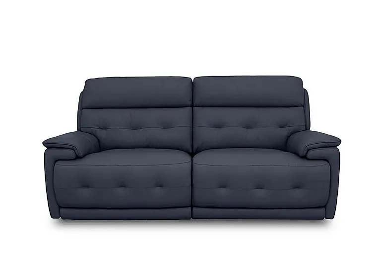 Brescia Leather 3 Seater Sofa - BV Ocean Blue