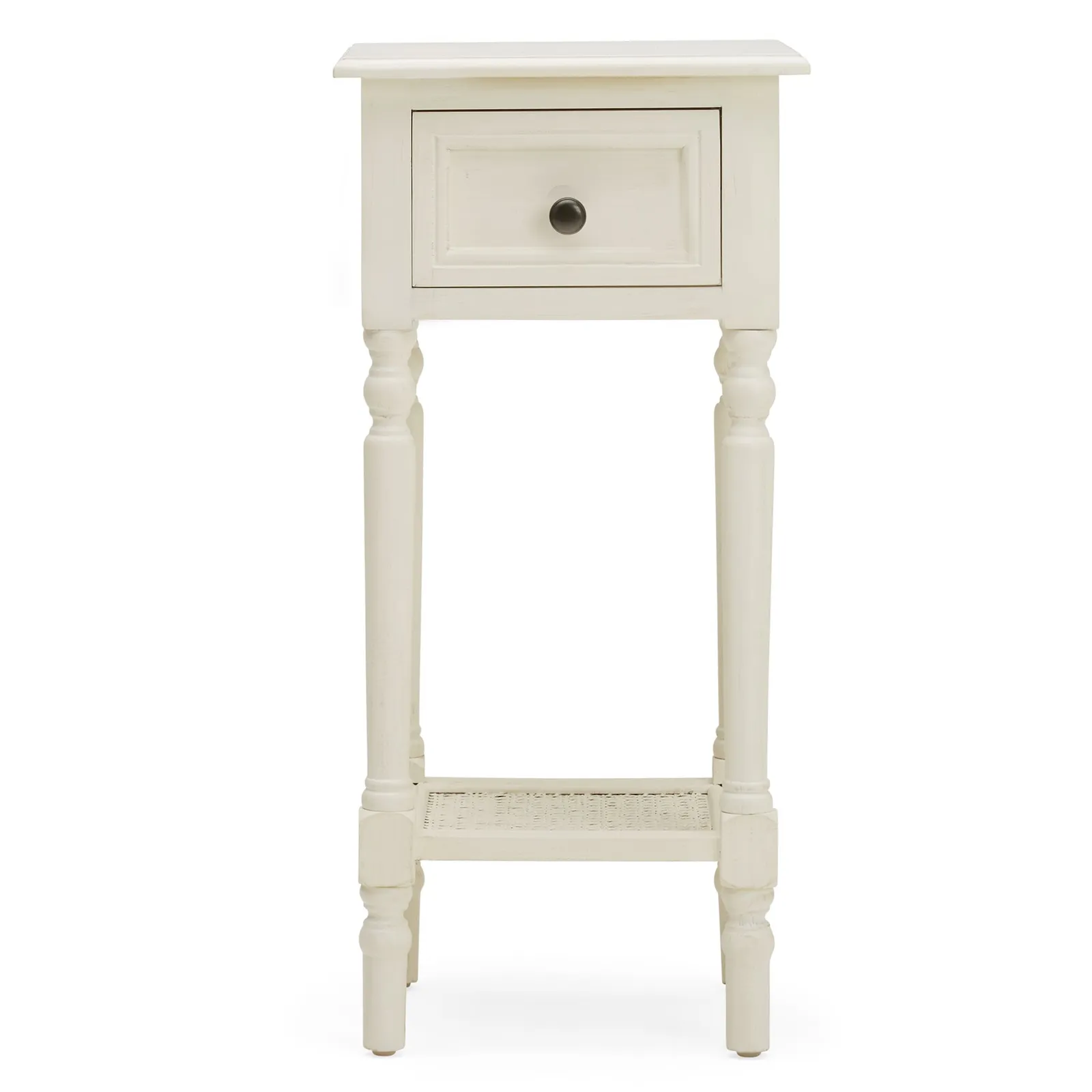 Lucy Cane Cream Telephone Table White