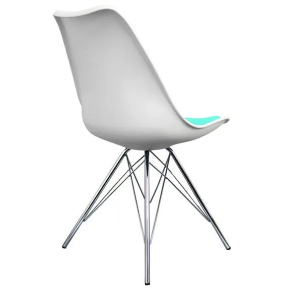 Fusion Living Soho White Plastic Dining Chair 5