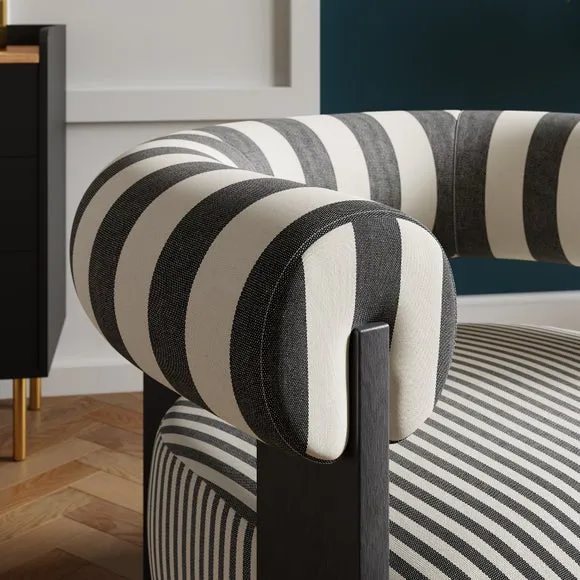 Fallon Woven Stripe Bolster Accent Chair 3