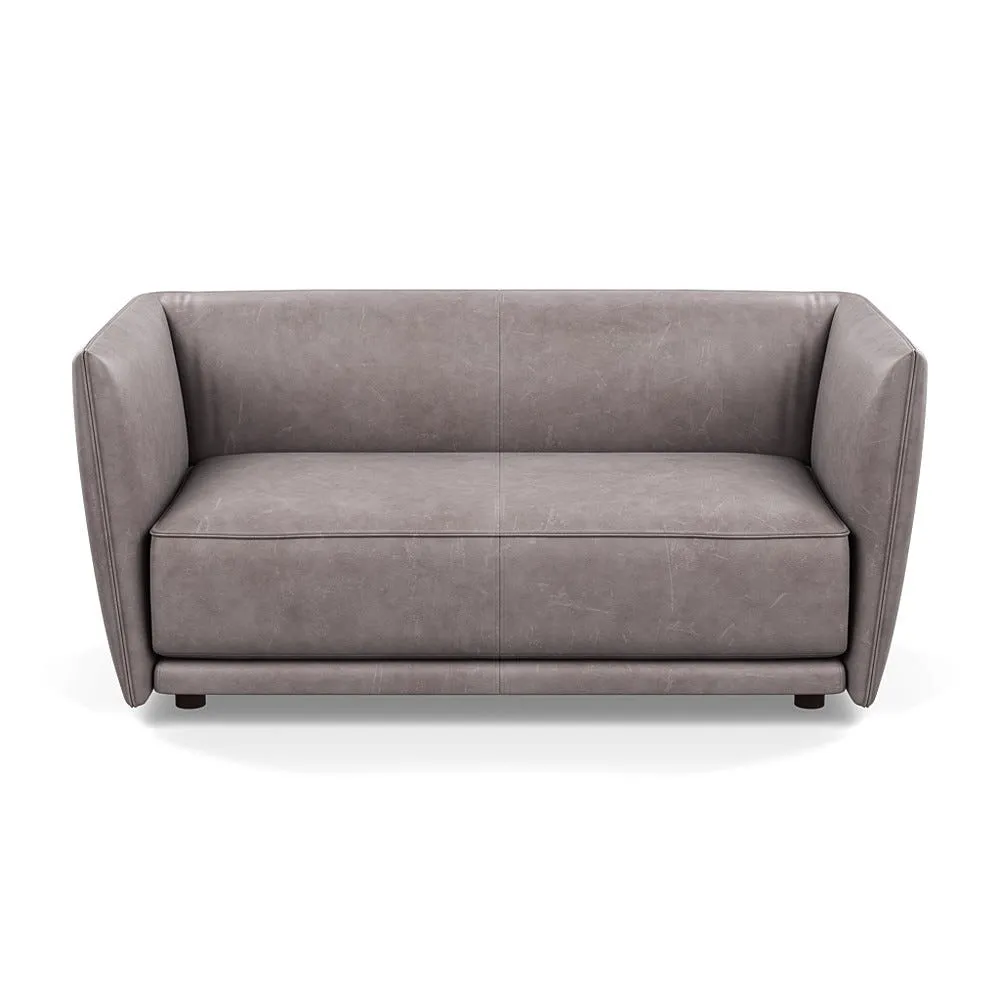 Heal's Valley 2 Seater Sofa Hertiage Stone Grey Walnut Stain Feet 1