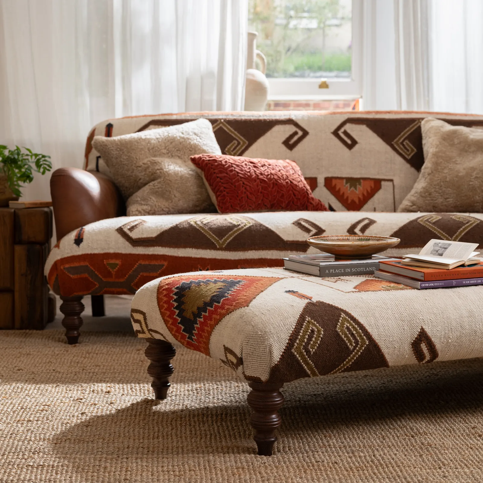 Tetrad Dakota Curved Plain Stool Fabric | Barker & Stonehouse 6
