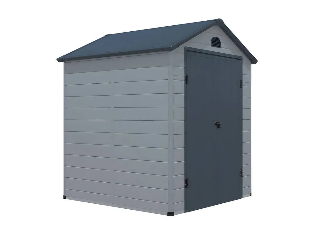 Vente-unique Grey Resin Garden Shed - 3.65 M² - CESIO in Light Grey 5