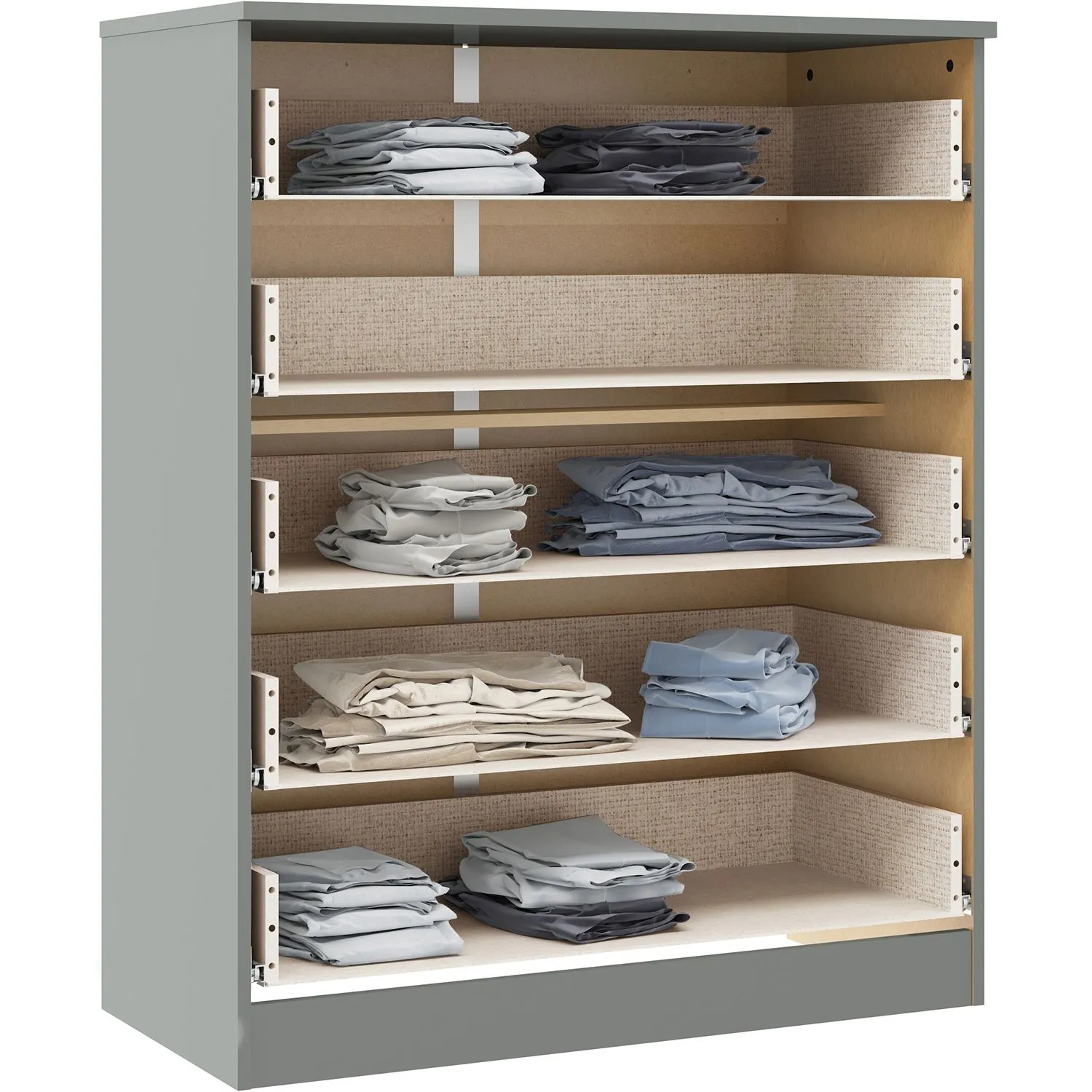 Seconique Denver 5 Drawer Chest in Grey 5